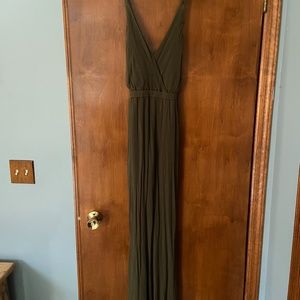 Lulus Backless Olive Green Dress